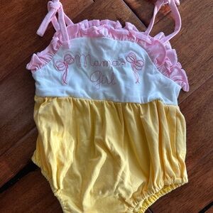 Mama's Girl Yellow and Pink One Piece